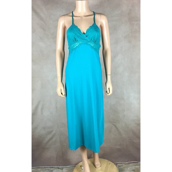 INC Chemise Full Length Nightgown, Tropical Green NWT XS - Picture 3 of 11